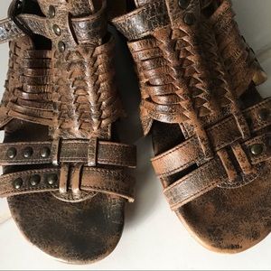 Bed Stu Rustic Distressed Sandals Size 8